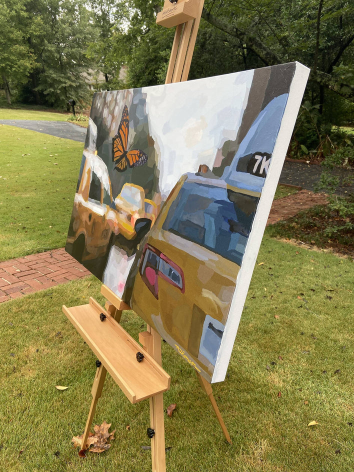 The Morning Commute by Keith Thomson |  Side View of Artwork 