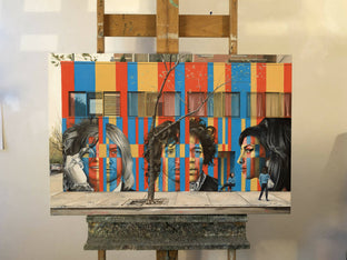 Original art for sale at UGallery.com | Legends on Rivington Street by Nick Savides | $3,700 | oil painting | 24' h x 36' w | photo 4