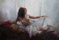 Original art for sale at UGallery.com | At the Window by John Kelly | $2,400 | oil painting | 24' h x 36' w | thumbnail 1