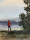Original art for sale at UGallery.com | Early Morning Meditation by Posey Gaines | $800 | watercolor painting | 18' h x 24' w | thumbnail 3