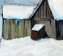 Original art for sale at UGallery.com | Snow-Bound by Doug Cosbie | $375 | oil painting | 11' h x 14' w | thumbnail 2