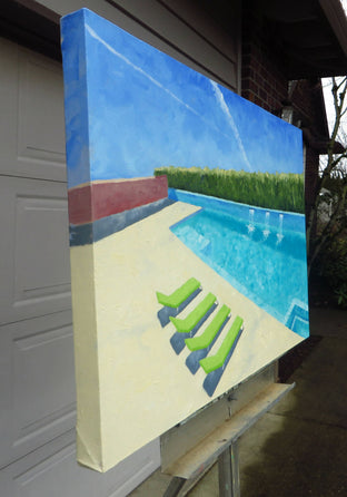 Four Green Chaise by Mitchell Freifeld |  Context View of Artwork 