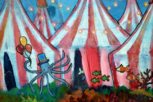 Original art for sale at UGallery.com | Underwater Circus by Andrea Doss | $975 | acrylic painting | 24' h x 30' w | photo 4