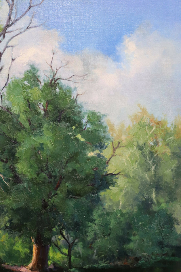 Afternoon by the Riverside by Andres Lopez |  Closeup View of Artwork 