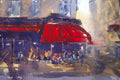Original art for sale at UGallery.com | Cafe la Liberte by James Nyika | $900 | watercolor painting | 15' h x 22' w | thumbnail 4
