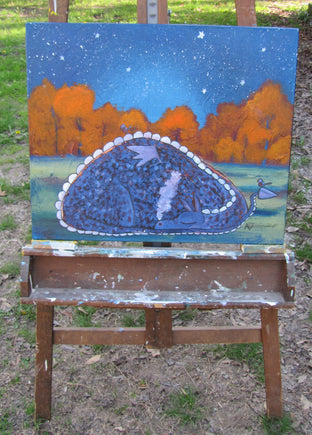 Original art for sale at UGallery.com | Sleeping Under the Stars by Andrea Doss | $600 | acrylic painting | 20' h x 24' w | photo 3
