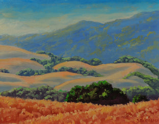 Original art for sale at UGallery.com | Golden Hills in Summer by Steven Guy Bilodeau | $675 | oil painting | 14' h x 18' w | photo 1