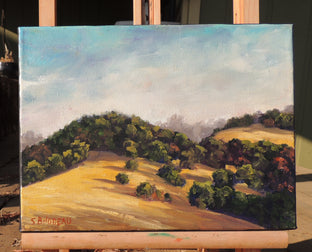 Original art for sale at UGallery.com | Gentle Hills by Steven Guy Bilodeau | $425 | oil painting | 9' h x 12' w | photo 3