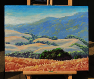 Original art for sale at UGallery.com | Golden Hills in Summer by Steven Guy Bilodeau | $675 | oil painting | 14' h x 18' w | photo 2