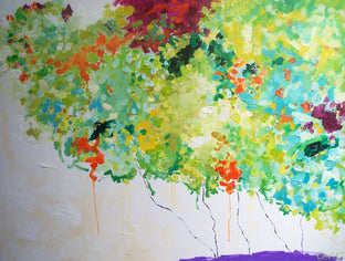 Original art for sale at UGallery.com | Fleurs en Automne by Autumn Rose | $1,525 | acrylic painting | 36' h x 48' w | photo 4