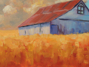 Original art for sale at UGallery.com | Barn on the Hill by Steven Guy Bilodeau | $525 | oil painting | 12' h x 16' w | photo 4