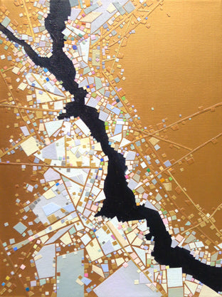Original art for sale at UGallery.com | Tributary by Tomo Mori | $400 | mixed media artwork | 16' h x 12' w | photo 4