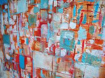 Original art for sale at UGallery.com | Tangerine Blues by Autumn Rose | $600 | acrylic painting | 18' h x 24' w | thumbnail 3