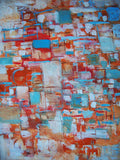 Original art for sale at UGallery.com | Tangerine Blues by Autumn Rose | $600 | acrylic painting | 18' h x 24' w | thumbnail 4
