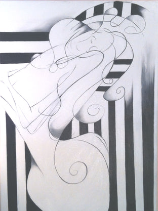 Original art for sale at UGallery.com | Curly Girl 1 by Sumner Crenshaw | $350 | oil painting | 24' h x 18' w | photo 1