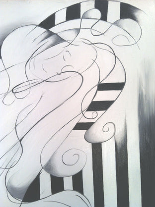 Original art for sale at UGallery.com | Curly Girl 1 by Sumner Crenshaw | $350 | oil painting | 24' h x 18' w | photo 4