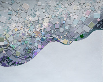 mixed media artwork by Tomo Mori titled Dream of a Crane