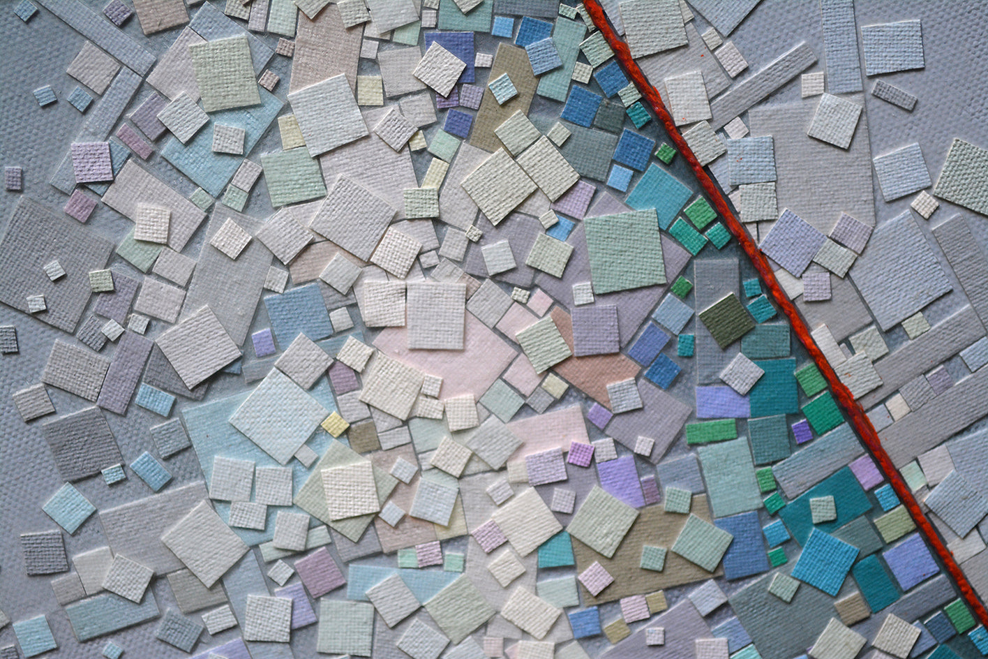 Red String 3 by Tomo Mori |  Closeup View of Artwork 