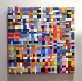 Original art for sale at UGallery.com | Weaving Our Hearts by Tomo Mori | $475 | mixed media artwork | 12' h x 12' w | thumbnail 3