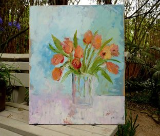 Original art for sale at UGallery.com | Mamma Mia Tulipani by Judy Mackey | $1,175 | oil painting | 30' h x 24' w | photo 3