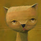 Original art for sale at UGallery.com | Lonely Kitten by Krzysztof Iwin | $1,600 | oil painting | 17.71' h x 13.77' w | thumbnail 4