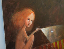 Original art for sale at UGallery.com | Firefly by Krzysztof Iwin | $1,550 | acrylic painting | 11.81' h x 15.74' w | thumbnail 2