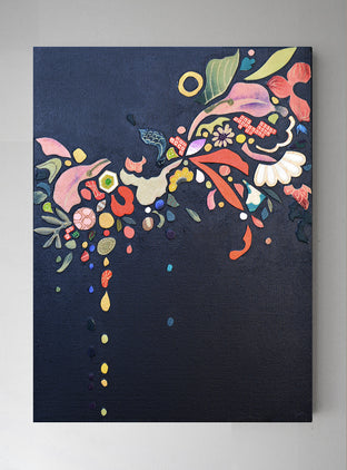 Original art for sale at UGallery.com | Kimono Soul (bird) by Tomo Mori | $725 | mixed media artwork | 12' h x 9' w | photo 3