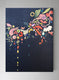 Original art for sale at UGallery.com | Kimono Soul (bird) by Tomo Mori | $725 | mixed media artwork | 12' h x 9' w | thumbnail 3