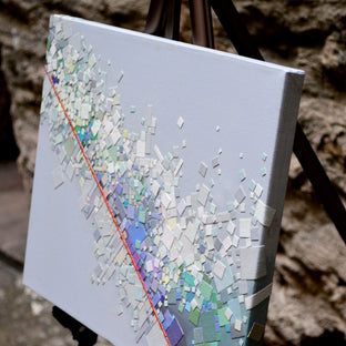 Red String 2 by Tomo Mori |  Side View of Artwork 
