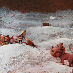 Original art for sale at UGallery.com | Collaborator by Krzysztof Iwin | $1,650 | acrylic painting | 15.74' h x 15.74' w | photo 1