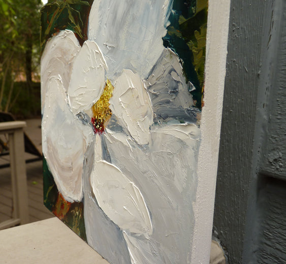 Magnolia by Judy Mackey |  Side View of Artwork 