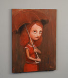 Original art for sale at UGallery.com | The Stranger by Krzysztof Iwin | $1,600 | acrylic painting | 15.74' h x 11.81' w | thumbnail 3