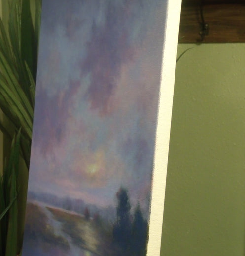 A Blushed Twilight by Gail Greene |  Side View of Artwork 