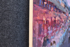Original art for sale at UGallery.com | Out to Dinner by Oksana Johnson | $1,125 | oil painting | 16' h x 20' w | thumbnail 2