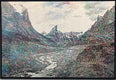 Original art for sale at UGallery.com | Cascade Mountains (Soft Synthesis) by Jack R. Mesa | $5,475 | fiber artwork | 37' h x 54' w | thumbnail 1