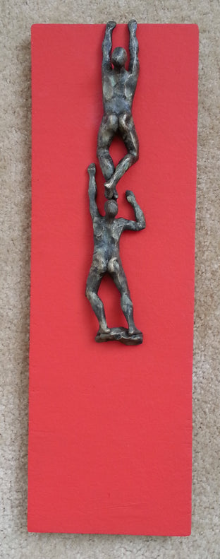 Original art for sale at UGallery.com | U-28 Red Climbers by Yelitza Diaz | $850 | sculpture | 23' h x 8' w | photo 1