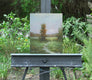 Original art for sale at UGallery.com | New England Moonrise by Gail Greene | $300 | oil painting | 10' h x 8' w | thumbnail 2