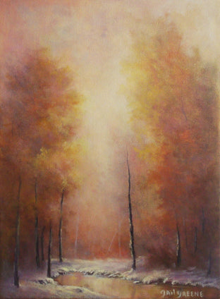 Original art for sale at UGallery.com | Autumn's Fire by Gail Greene | $350 | oil painting | 12' h x 9' w | photo 1