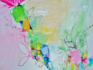 Original art for sale at UGallery.com | Sea Blossoms by Autumn Rose | $875 | mixed media artwork | 24' h x 36' w | photo 2