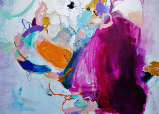 Original art for sale at UGallery.com | La Mer Violette by Autumn Rose | $1,175 | mixed media artwork | 36' h x 36' w | photo 3