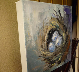 Original art for sale at UGallery.com | Nest by Judy Mackey | $375 | oil painting | 10' h x 10' w | photo 2