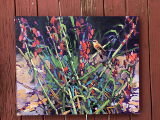 Original art for sale at UGallery.com | Desert Night Bird by Tara Zalewsky-Nease | $975 | oil painting | 24' h x 30' w | photo 3