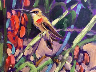 Original art for sale at UGallery.com | Desert Night Bird by Tara Zalewsky-Nease | $975 | oil painting | 24' h x 30' w | photo 4