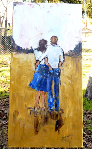 Original art for sale at UGallery.com | Back Pocket by Judy Mackey | $575 | oil painting | 24' h x 12' w | photo 4
