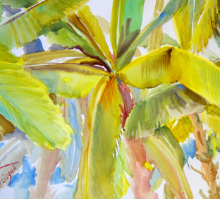 Original art for sale at UGallery.com | Banana Trees by Suren Nersisyan | $650 | watercolor painting | 22' h x 30' w | photo 4