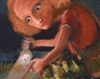 Original art for sale at UGallery.com | Earthworms by Krzysztof Iwin | $1,500 | acrylic painting | 11.81' h x 15.74' w | thumbnail 4