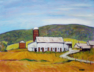 Original art for sale at UGallery.com | Lycoming County, PA Farm by Doug Cosbie | $375 | oil painting | 11' h x 14' w | photo 1