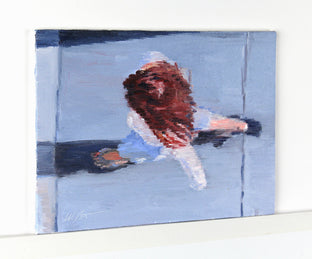 Original art for sale at UGallery.com | Girl Wearing Sandals at the Getty Center #4 by Warren Keating | $300 | oil painting | 5' h x 7' w | photo 3