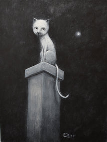 acrylic painting by Krzysztof Iwin titled Star Guardian
