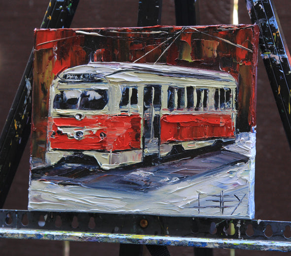 A Day in San Francisco by Lisa Elley |  Side View of Artwork 